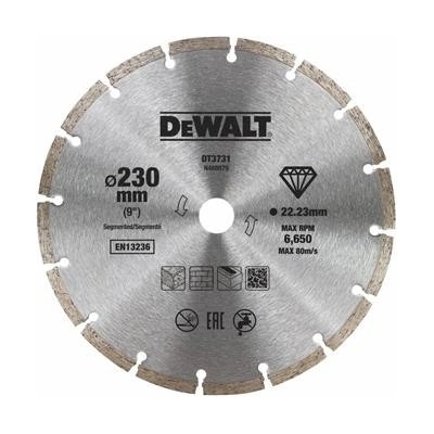 DeWALT DT3731 Diamantový kotouč se segmentovaným obvodem, suché řezání, 230 mm