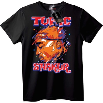 NOONEBRAND Тениска Tupac Shakur Urban Art - M, Black