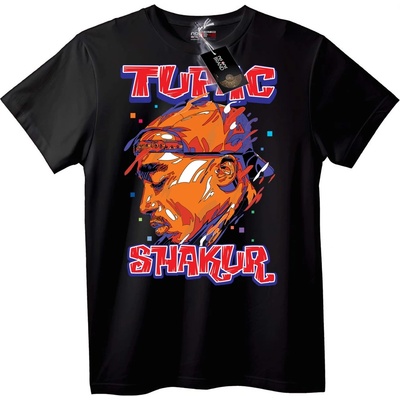 NOONEBRAND Тениска Tupac Shakur Urban Art - M, Black