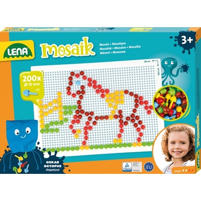 LENA Комплект за мозайка Lena - Непрозрачен, 200 части, Ø10 mm (LN35628)