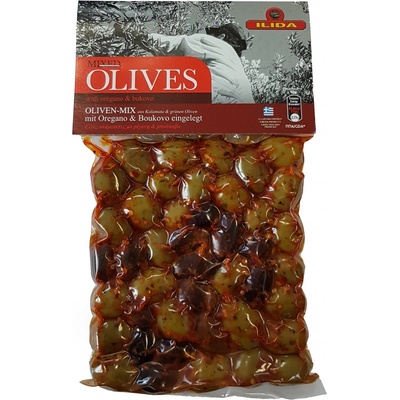 Ilida Mix zelených a černých oliv s Bukovem s peckou 250 g – Zbozi.Blesk.cz