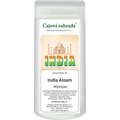 Čajová zahrada India Assam BOP Mijicajan černý čaj 1 kg