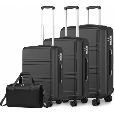 KONO K1871-1L Set kufrů s horizontálním designem černá 44 l 66 l 96 l a tašky 20 l – Zbozi.Blesk.cz