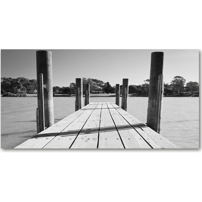 Foto obraz sklo tvrzené Drevené mólo 100x50 cm