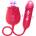 SuperLove Sucking & Thrusting Double Ended Vibrating Dildo Red