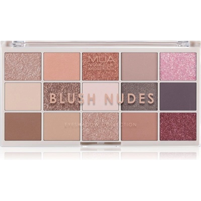 MUA Make Up Academy Eyeshadow Collection 15 Shade Palette палитра сенки за очи цвят Blush Nudes 12 гр