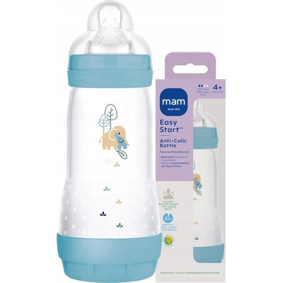 Mam antikoliková láhev Sloni modrá 320 ml