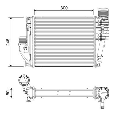 Chladič plniaceho vzduchu VALEO 818304
