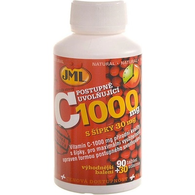 JML Vitamin C tabliety s postupným uvolňováním 120 x 1000 mg