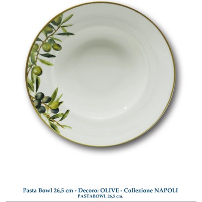 Saturnia Napoli pasta talíř 26,5 cm Olive