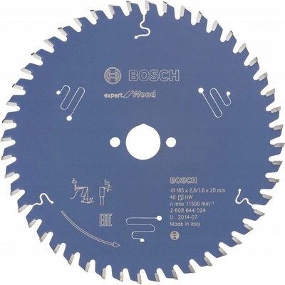 Bosch Pílový kotúč Expert for Wood 165 x 20 x 2,6 mm, 48 1ks 2608644024