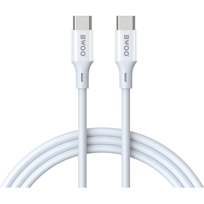 Bwoo X282C-C USB C - USB C, 3A, 60W, 1m, bílý
