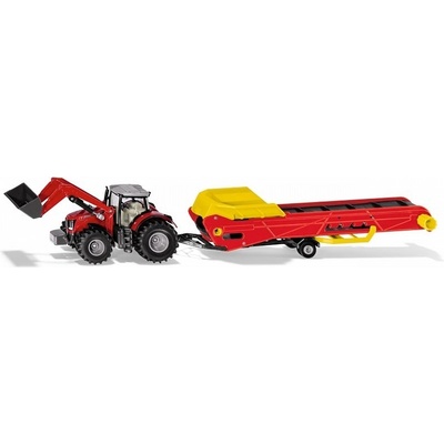 Siku Farmer – Traktor Massey Ferguson MF8680 s pásovým dopravníkem