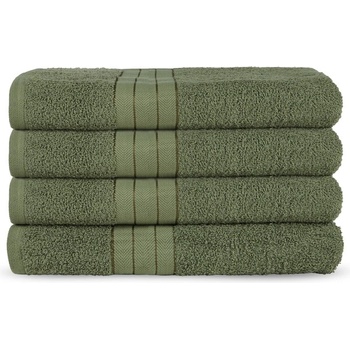 Good Morning Тъмнозелени памучни кърпи в комплект 4 бр. от тери 50x100 cm - Good Morning (1000.44.92)