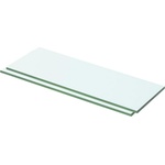 vidaXL Рафтове, 2 бр, панели прозрачно стъкло, 50x12 см (3051557)