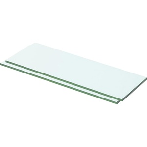 vidaXL Рафтове, 2 бр, панели прозрачно стъкло, 50x12 см (3051557)