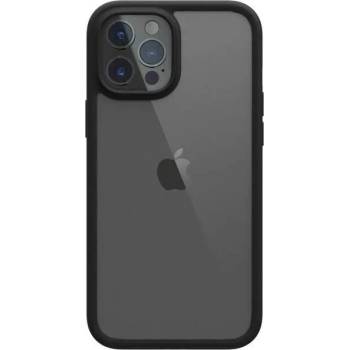 SwitchEasy AERO Plus Case - тънък хибриден кейс 0.38 мм. съвместим с MagSafe за iPhone 12, iPhone 12 Pro (черен-прозрачен)
