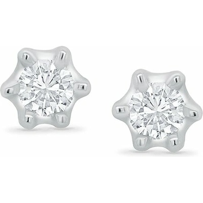 Eppi Minimalistické náušnice s moissanity Catarina E44370