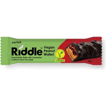 Riddle веган вафла с тъмен шоколад и червена боровинка 45 г