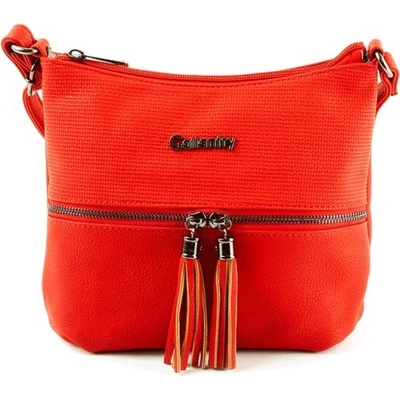Gallantry Z83007 malá kabelka crossbody s střapci červená