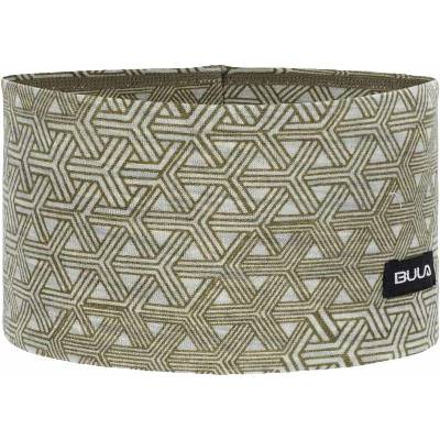 Bula GEO PRINTED WOOL headband béžová tmavo zelená