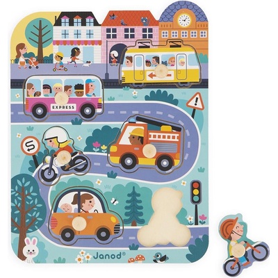 Janod vkladacie puzzle V meste