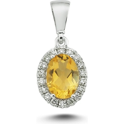 Lillian Vassago Zlatý přívěsek s citrínem a brilianty LLV11 SMP5637 02 CIT