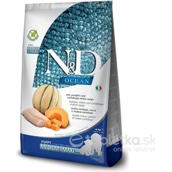 N&D Ocean Pumpkin Grain Free Puppy Medium & Maxi, Cod & Cantaloupe melon 12 kg