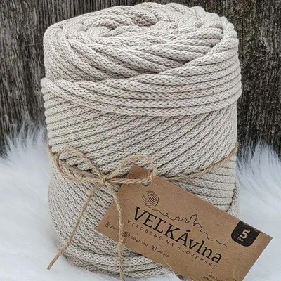 Velká vlna Špagát 5mm Len