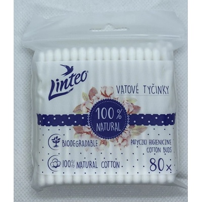 Linteo Papierové Vatové tyčinky do uší 80 ks