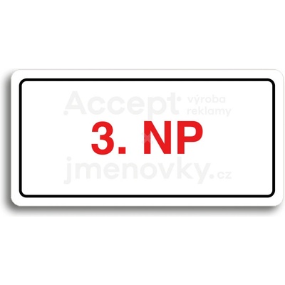 ACCEPT Piktogram 3. NP - bílá tabulka - barevný tisk