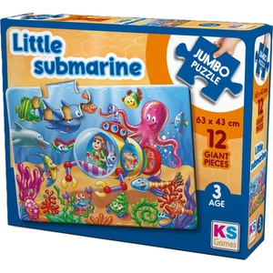 KS Games Пъзел KS Games от 12 XXL части - Малка Подводница (JP31006) - baby