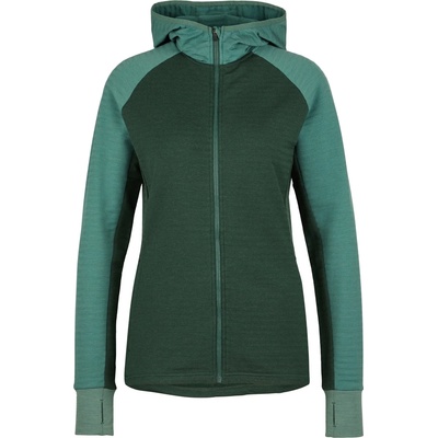 Stoic Дамско вълнено яке Stoic Women's MerinoFleece260 FlenSt. Zip Hoody Merino hoodie - Pineneedle Green / New Pine Green - размер XS (105-6684-0611)