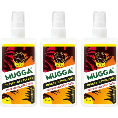 Mugga Repelent proti hmyzu Extra Strong spray 50 % Deet 75 ml 3 ks