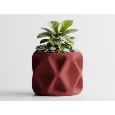 Кашпа Tervielle Малка, 120X125XH100mm - Тъмночервен Мат