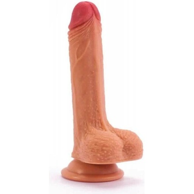 LoveToy 7" Dual Layered Platinum Silicone Nature Cock realistické dildo 18 x 6,6 cm