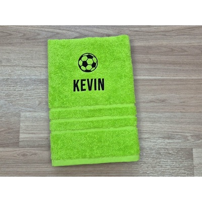 Povlečení Plus ručník se jménem pistáciový 50 x 100 cm fotbalový míč Kevin