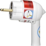 Legrand Щепсел LEGRAND Helium, 2P+E, 16A, кабел на 90°, бял (M011073)