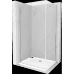 Mexen Lima сгъваема душ кабина 90 x 70 cm, прозрачна, хром + корито Flat (856-090-070-01-00-4010)