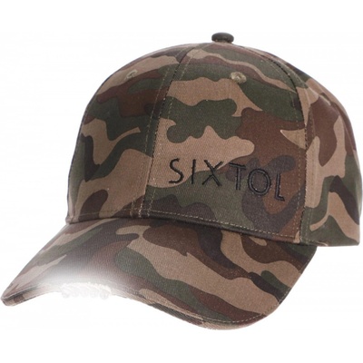 SIXTOL s LED světlem B-CAP 25lm nabíjecí USB maskáčová