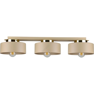 Keter Lighting Таванно осветително тяло IGNIA 3xE27/60W/230V бежово/златисто (KE0197)