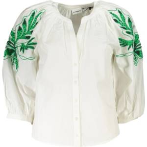 Desigual Дамска риза с дълъг ръкав desigual, Цвят Бяло (24swbw25_bi1000)