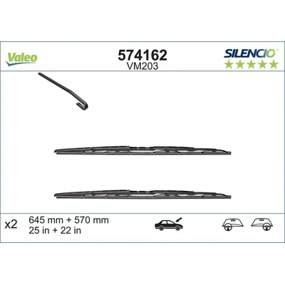Valeo Silencio 640+560 mm VM203