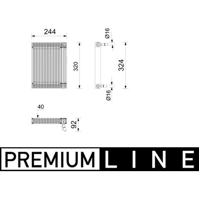Olejový chladič pro motorový olej MAHLE ORIGINAL CLC 439 000P (CLC439000P)