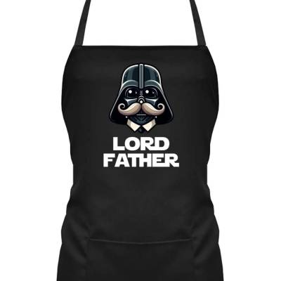 Lord Father zástěra s potiskem Černá