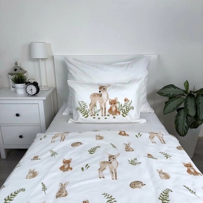 Jerry Fabrics povlečení do postýlky Lesní zvířátka baby 100 x 135 cm 40 x 60 cm – Hledejceny.cz