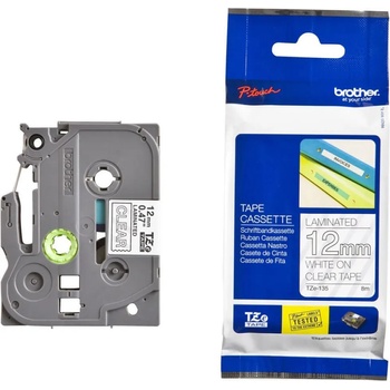 Image 1 of BROTHER ТИП TZ - 12 mm WHITE ON CLEAR TAPE - P№TZE135 (P№TZE135)