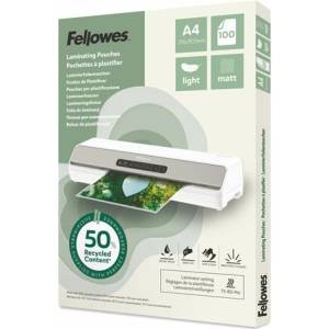Fellowes Фолио за термоламиниране, 80 микрона, A4, матово, 100 броя, FELLOWES "Light" 100143435 (100143435)