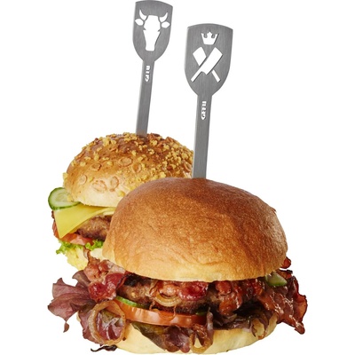 Gefu (Германия) Комплект от 2 бр. шишчета за хамбургери или месо gefu torro - бик и брадва (gefu 15435)