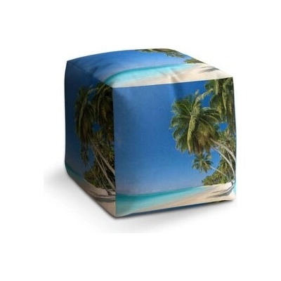 Sablio Taburet Cube Palmová pláž: 40x40x40 cm